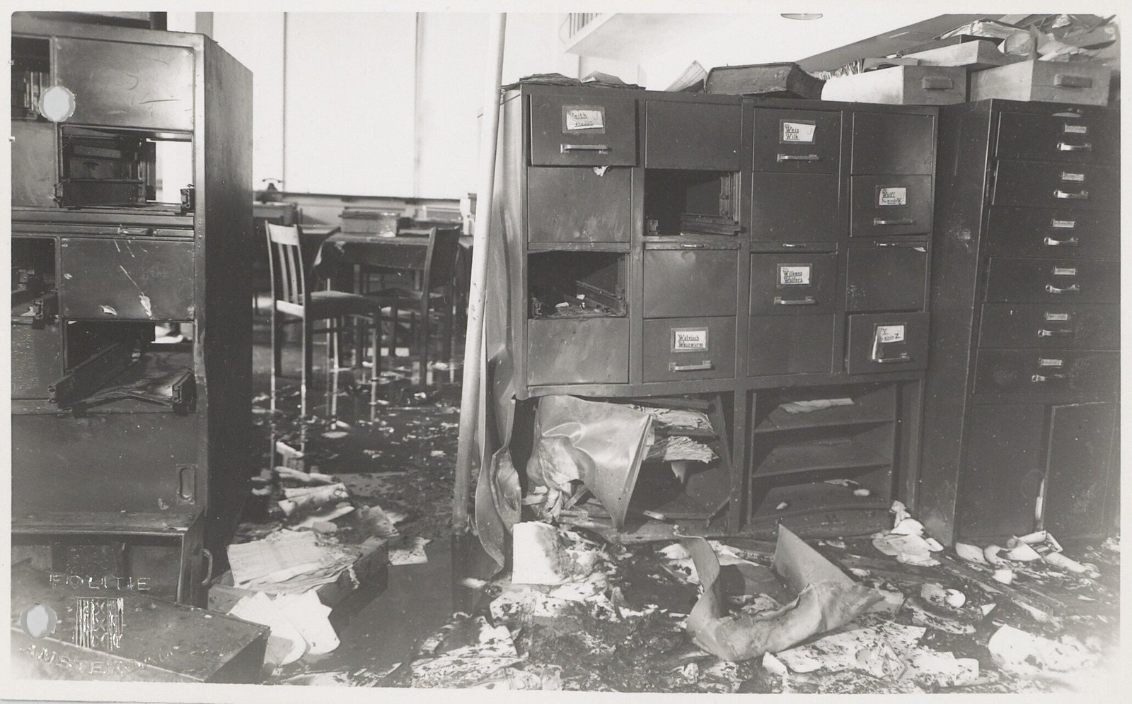 Amsterdam Population Registry ruins, 1943