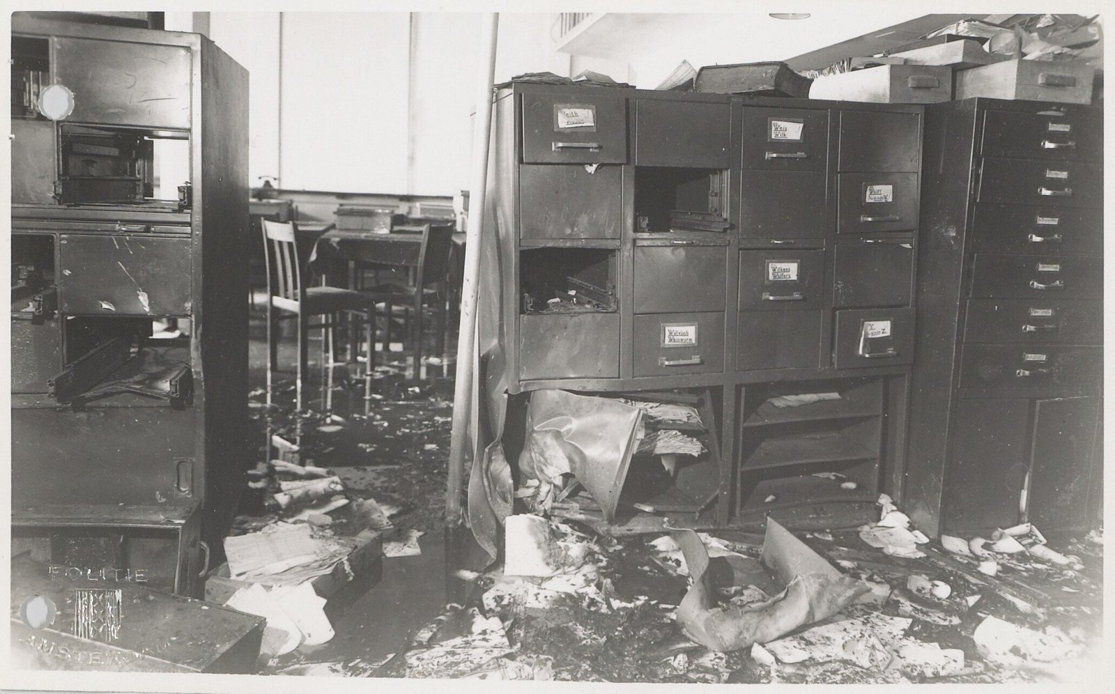 Amsterdam Population Registry ruins, 1943